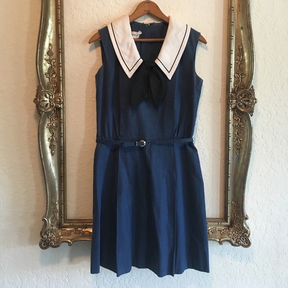 Vintage 60s Sailor Dress Size M/L